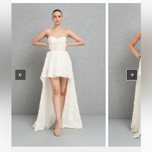 Bridal Ivory Flower Dress Size M